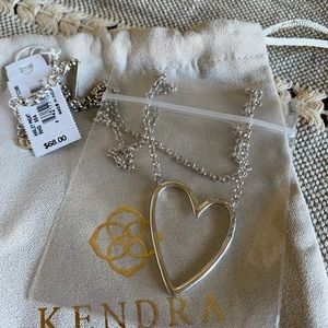New! Kendra Scott Silver Ansley Heart Necklace!